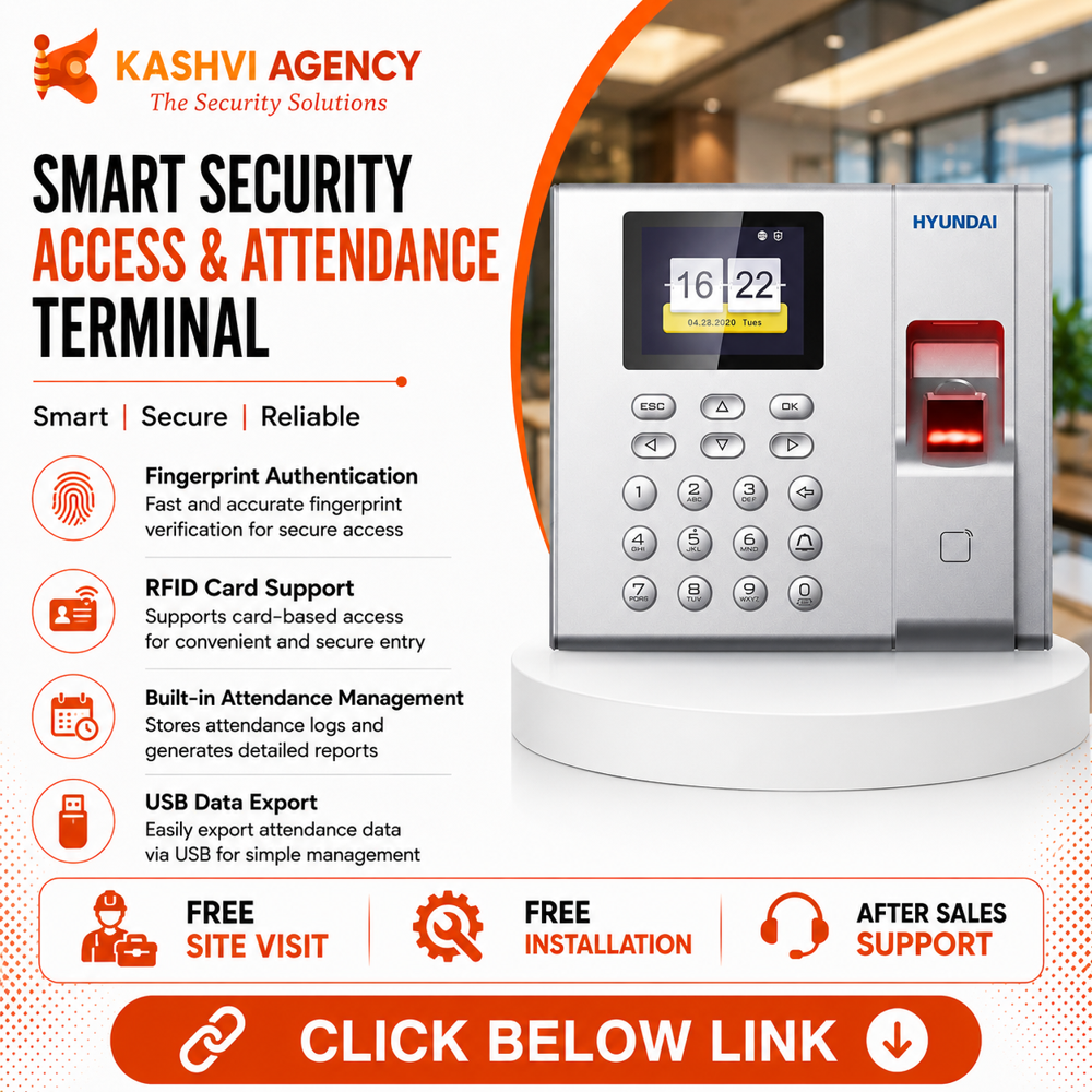 Biometric Fingerprint Attendance & Access Control System - Battery Backup: Optional Hours