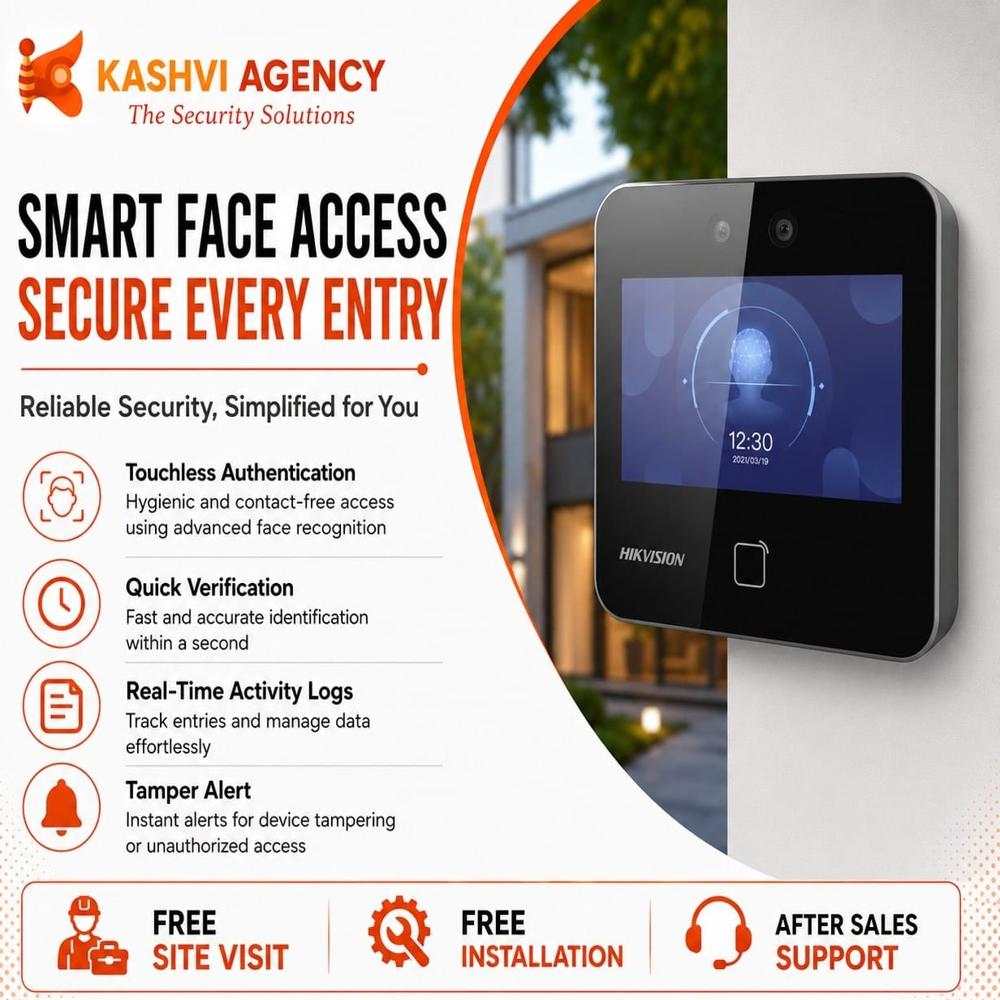Smart Face Recognition Attendance Device Biometric Access Control Solution - Battery Backup: No Hours