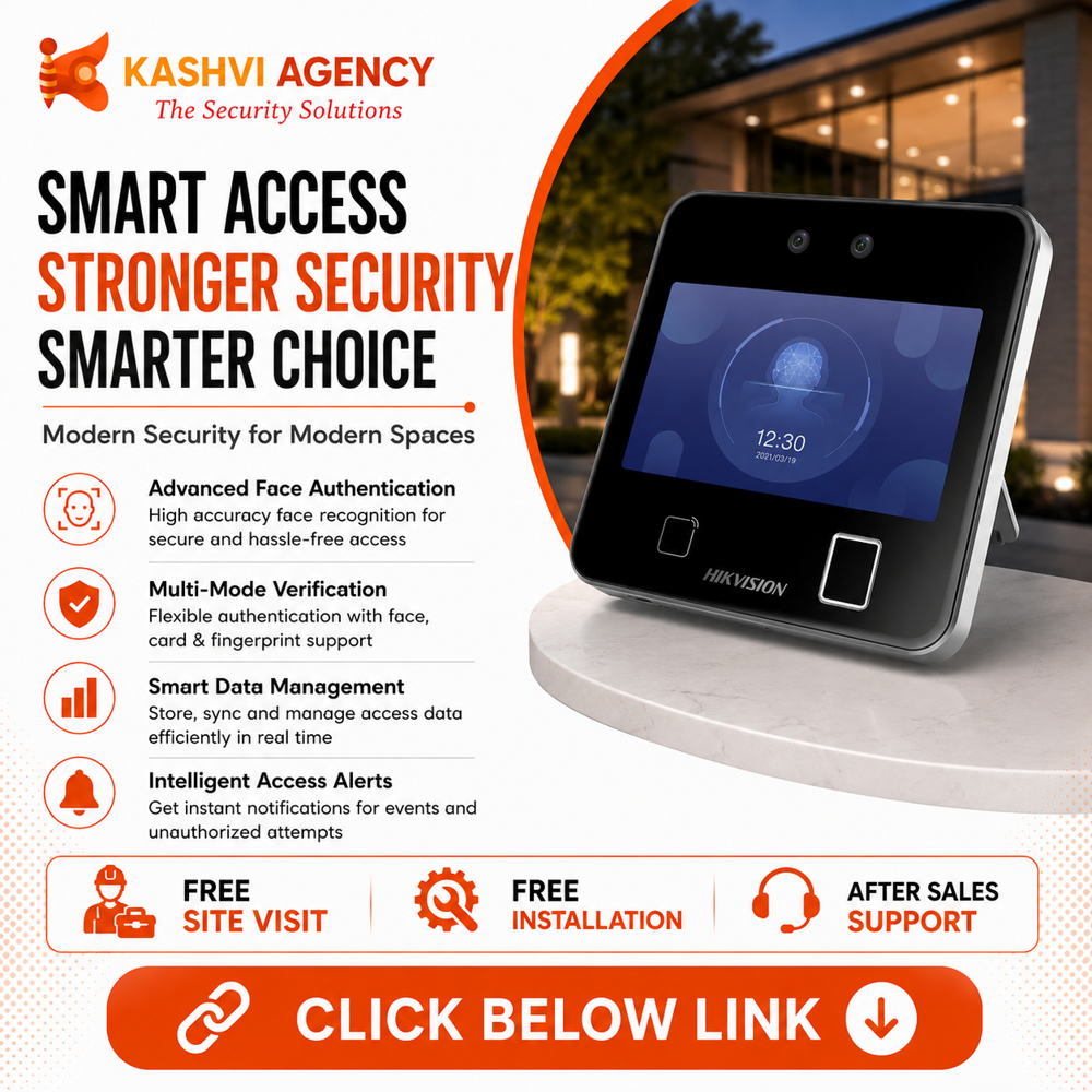 Ai Face Recognition Time Attendance Device - Color: Black
