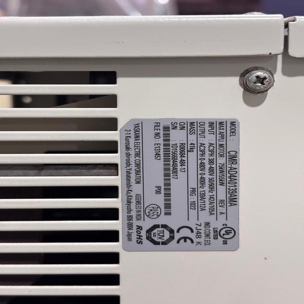 YASKAWA CIMR-AD4A0139AMA 75KW/55KW AC DRIVES
