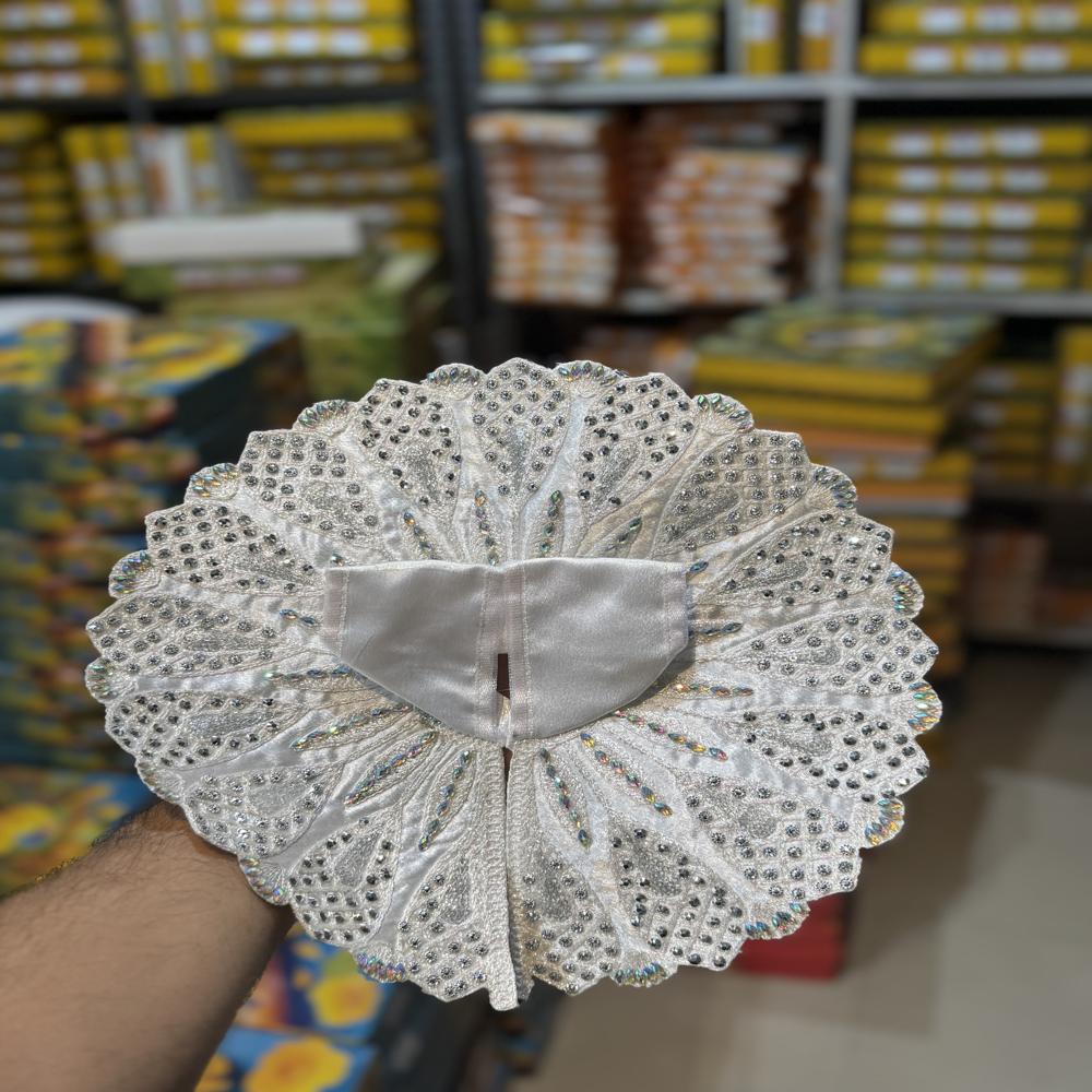 Laddu Gopal Fancy Poshak in Black , White & Grey Colours