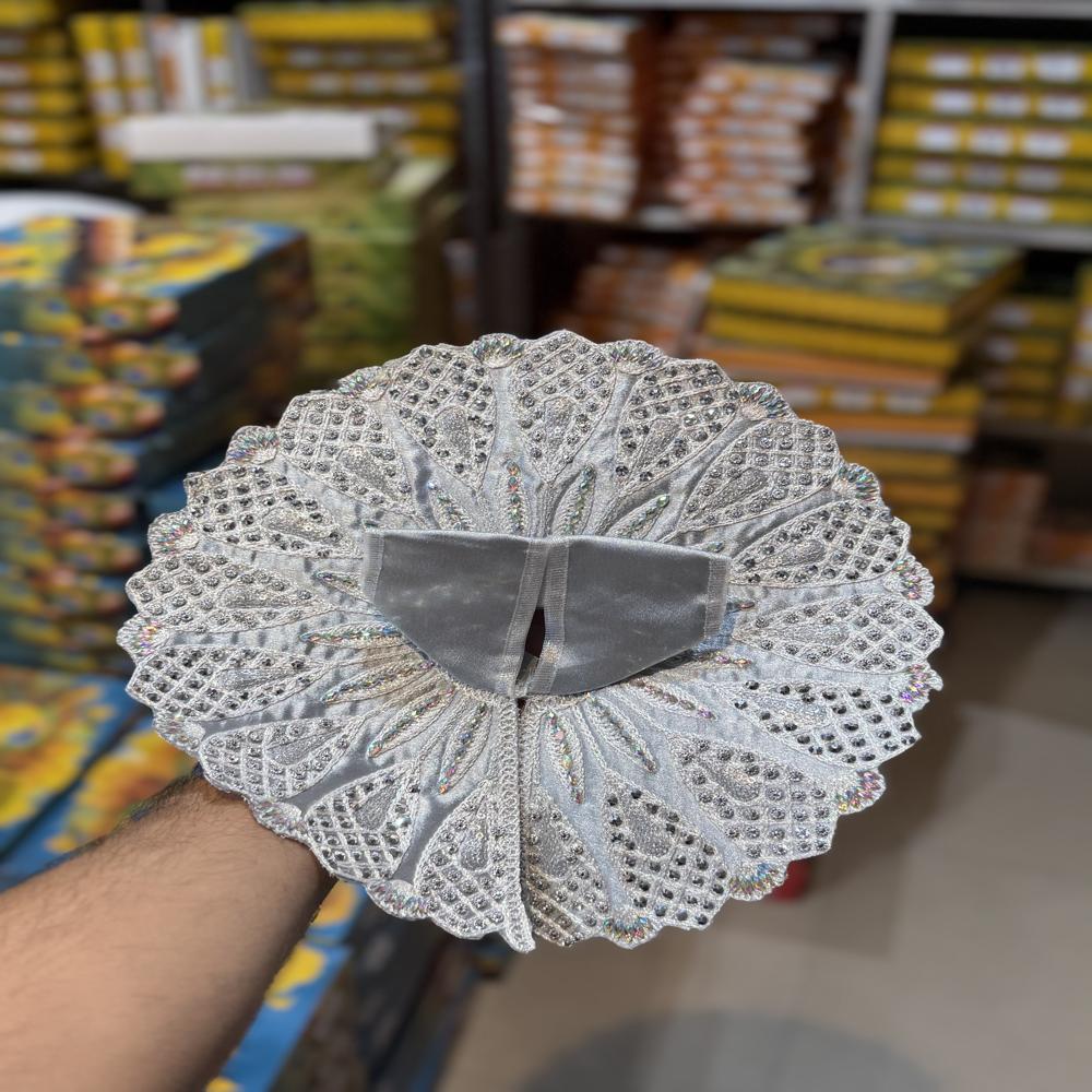 Laddu Gopal Fancy Poshak in Black , White & Grey Colours