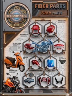 Two wheeler fiber parts