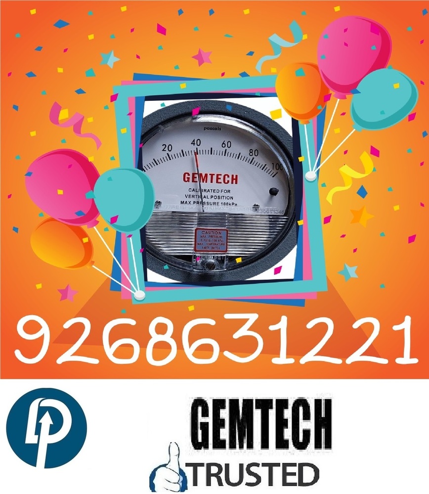 GEMTECH DIFFERENTIAL PRESSURE GAUGE >> RIGHT CHOICE >> RIGHT PRICE >> RIGHT NOW