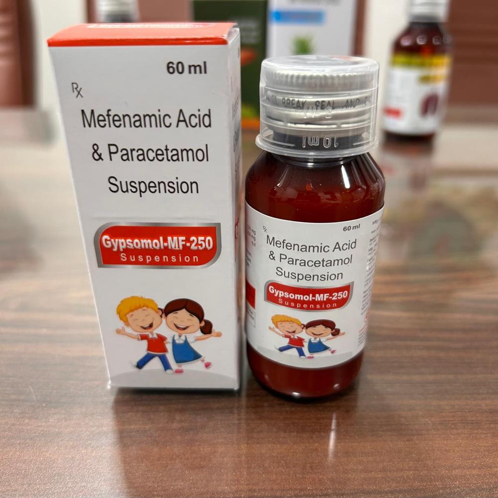 Mefenamic Acid & Paracetamol Suspension - Brand Name: Gypsomol Mf