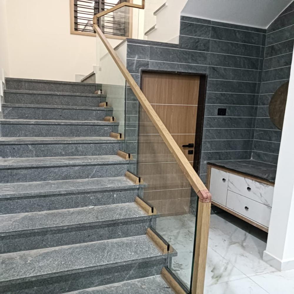 Glass Railing System - Color: Yellow