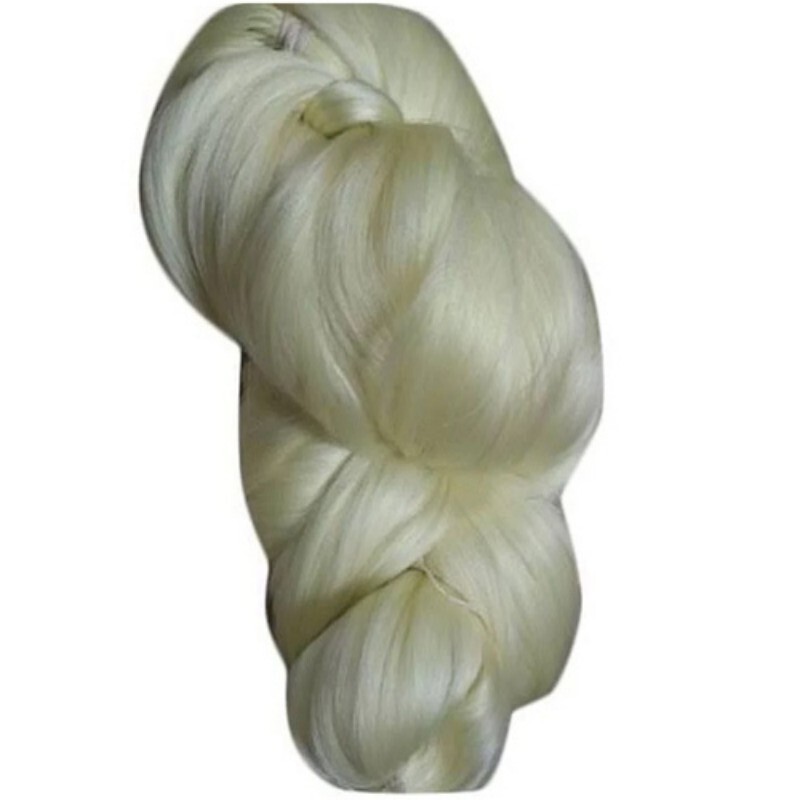 Plain White Twisted Silk Mulberry Yarn For Weaving