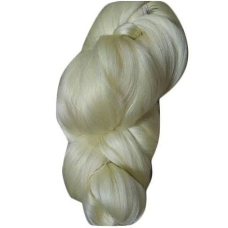 Plain White Twisted Silk Mulberry Yarn For Weaving