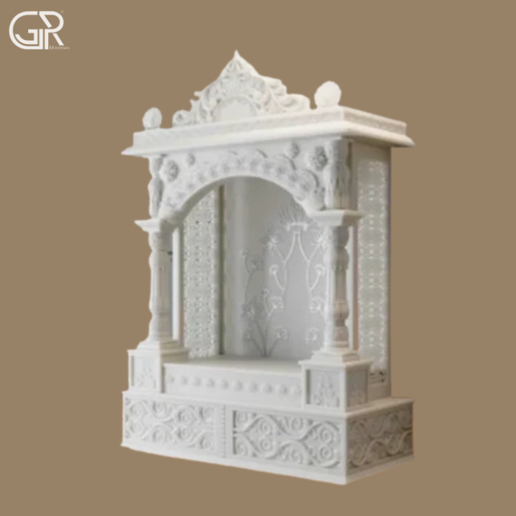 Polished Marble Beautiful Mandir, (Ht-5.5ft)