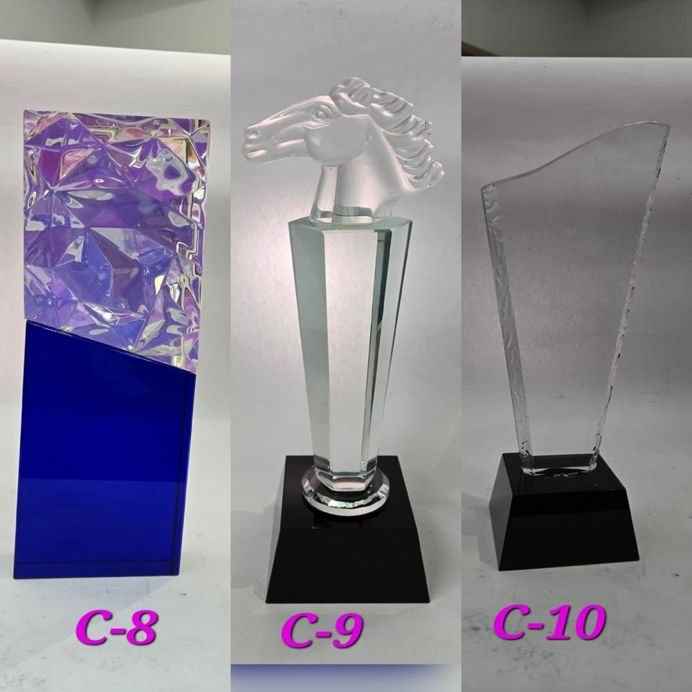 Glass Crystal Trophy - Base Material: Mdf Wood
