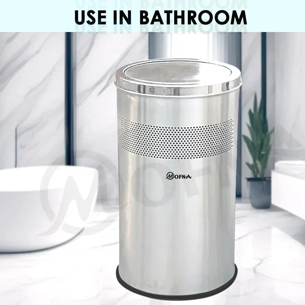 Mofna Stainless Steel Airport Dustbin, 50 Liter