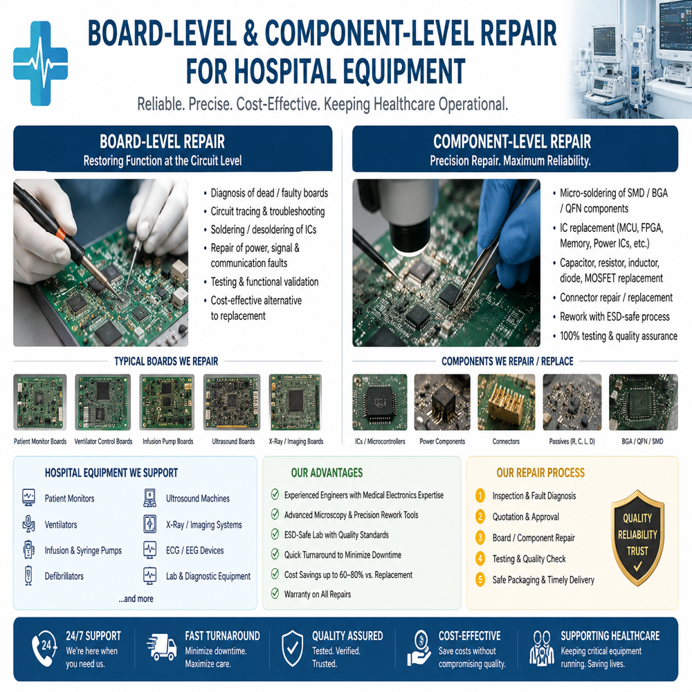 Board-level and component-level repair service