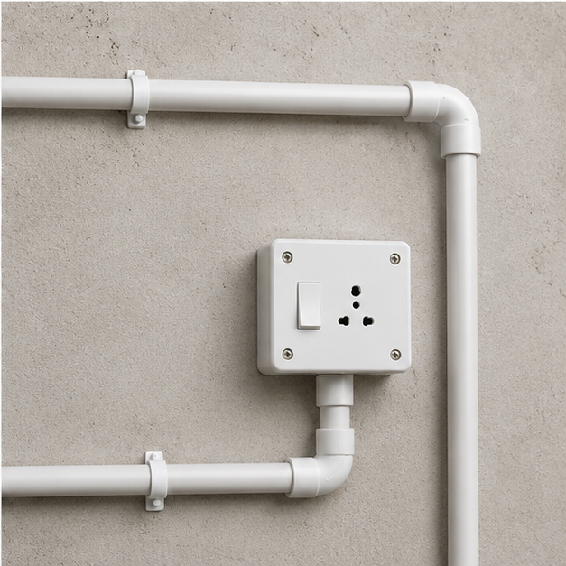 25mm White Light Duty Conduit Pipes