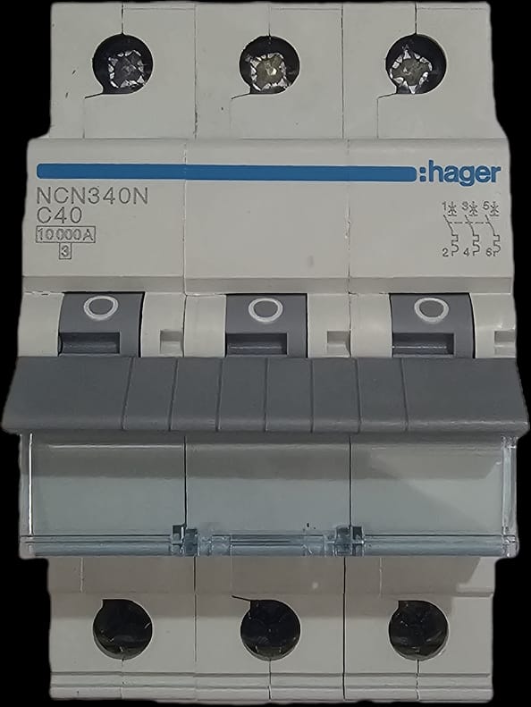 HAGER - MCB 40A 3Pole 10kA 'C' Curve