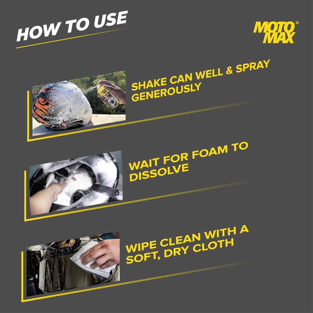 Motomax Helmet & Visor Cleaner Foam 200ml