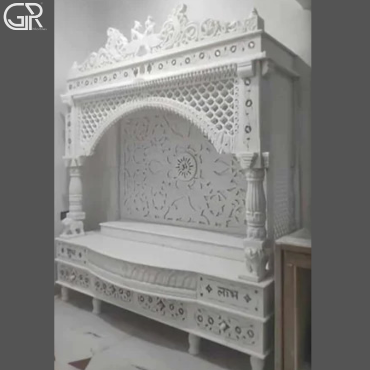 Carved Indoor Marble Temple, (Ht-6ft)