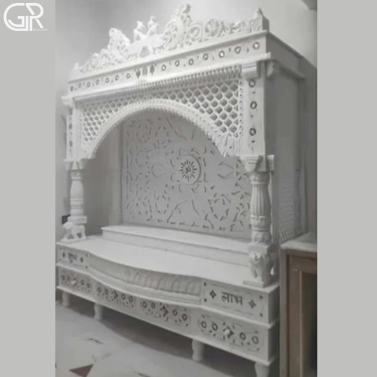 Carved Indoor Marble Temple, (Ht-6ft)