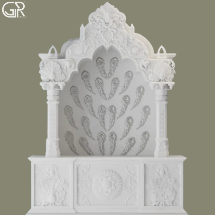 Beautiful Polished Marble Mandir