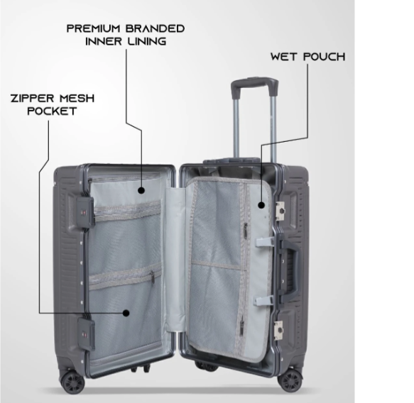 SWISS MILITARY Medium Check-in Suitcase (65 cm) 8 Wheels - KINETI...more HTL140