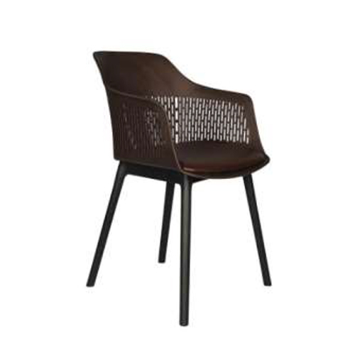 Austria Brown Color Chair With Black Leg And Cushion