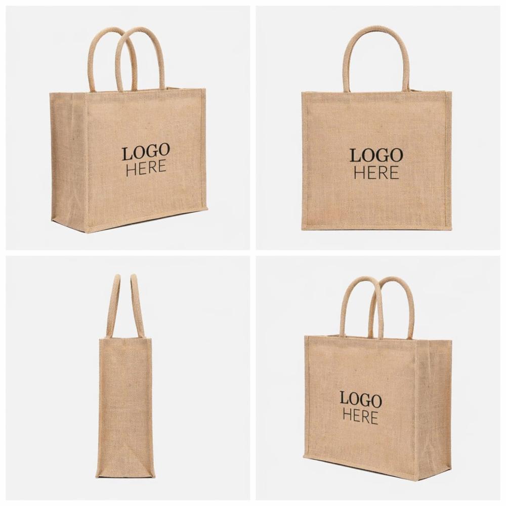 Kori Jute Bag 14 X 18 X 6  Natural - Size: 14x18x6