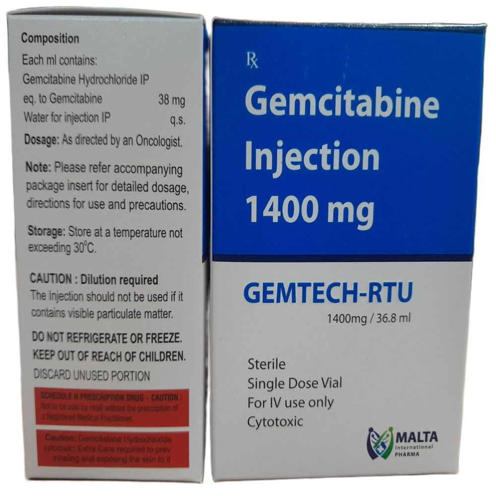 Gemtech-Rtu 1400mg - Gemcitabine Injection