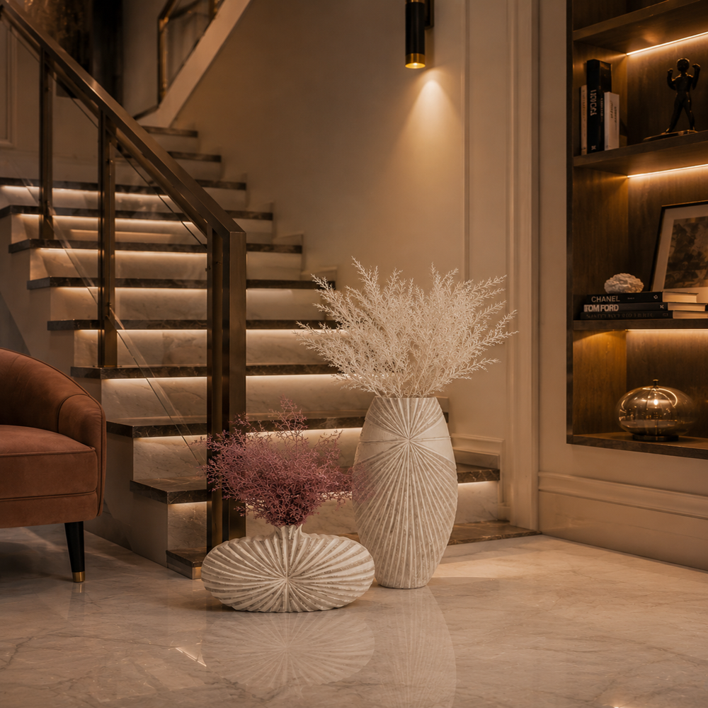 Decorative Floor Vase Set for Living Room & Home Decor