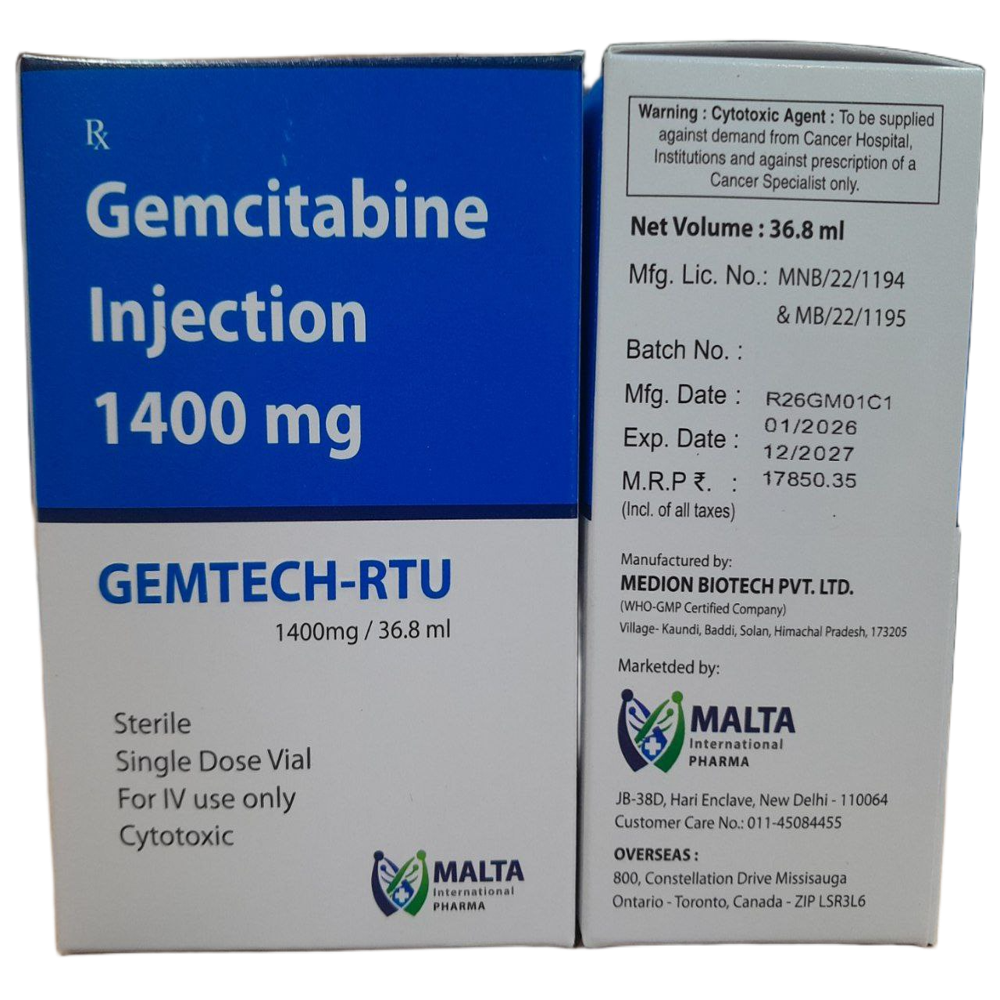 Gemtech-Rtu 1400mg - Gemcitabine Injection