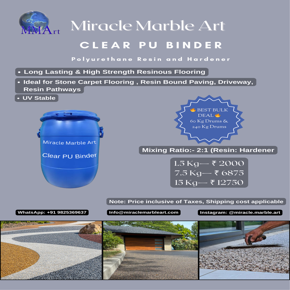 Clear Self Levelling Polyurethane Resin for UV Stable Industrial Flooring