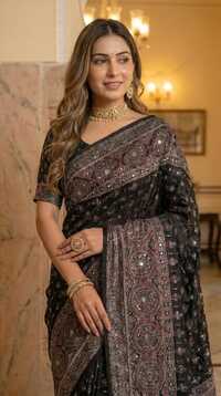 Ajarakh Print Saree