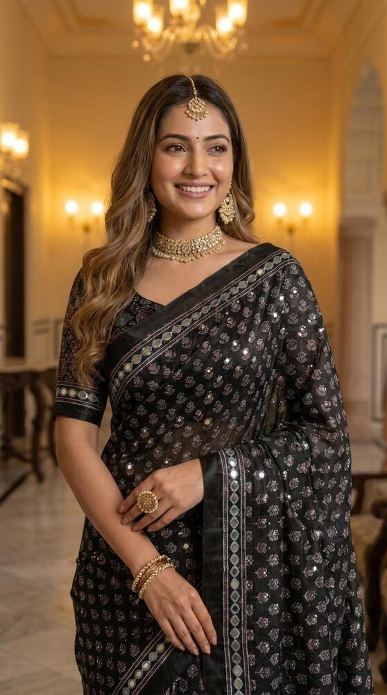 Ajarakh Print Saree