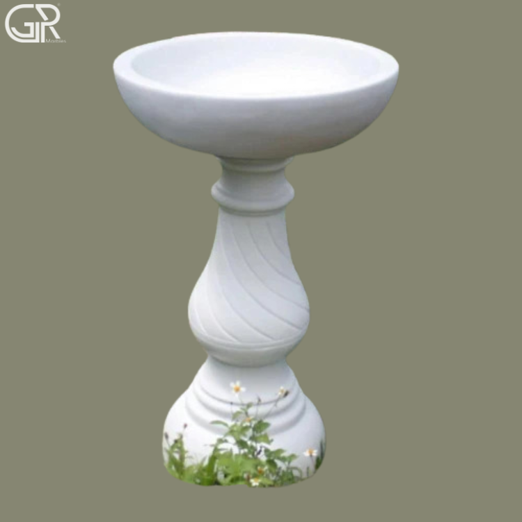 garden marble bird bath