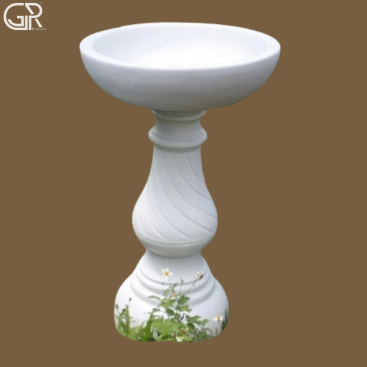 garden marble bird bath