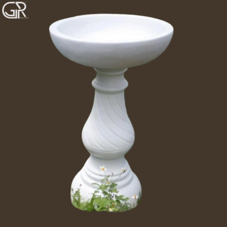 garden marble bird bath
