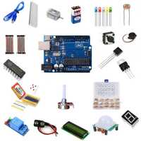 Arduino Uno 21-in-1 Starter Kit - Pcb Plastic Metal, Standard Uno Size, Assorted Colors | Atmega328p, 21 Modules, Compatible With Arduino Ide