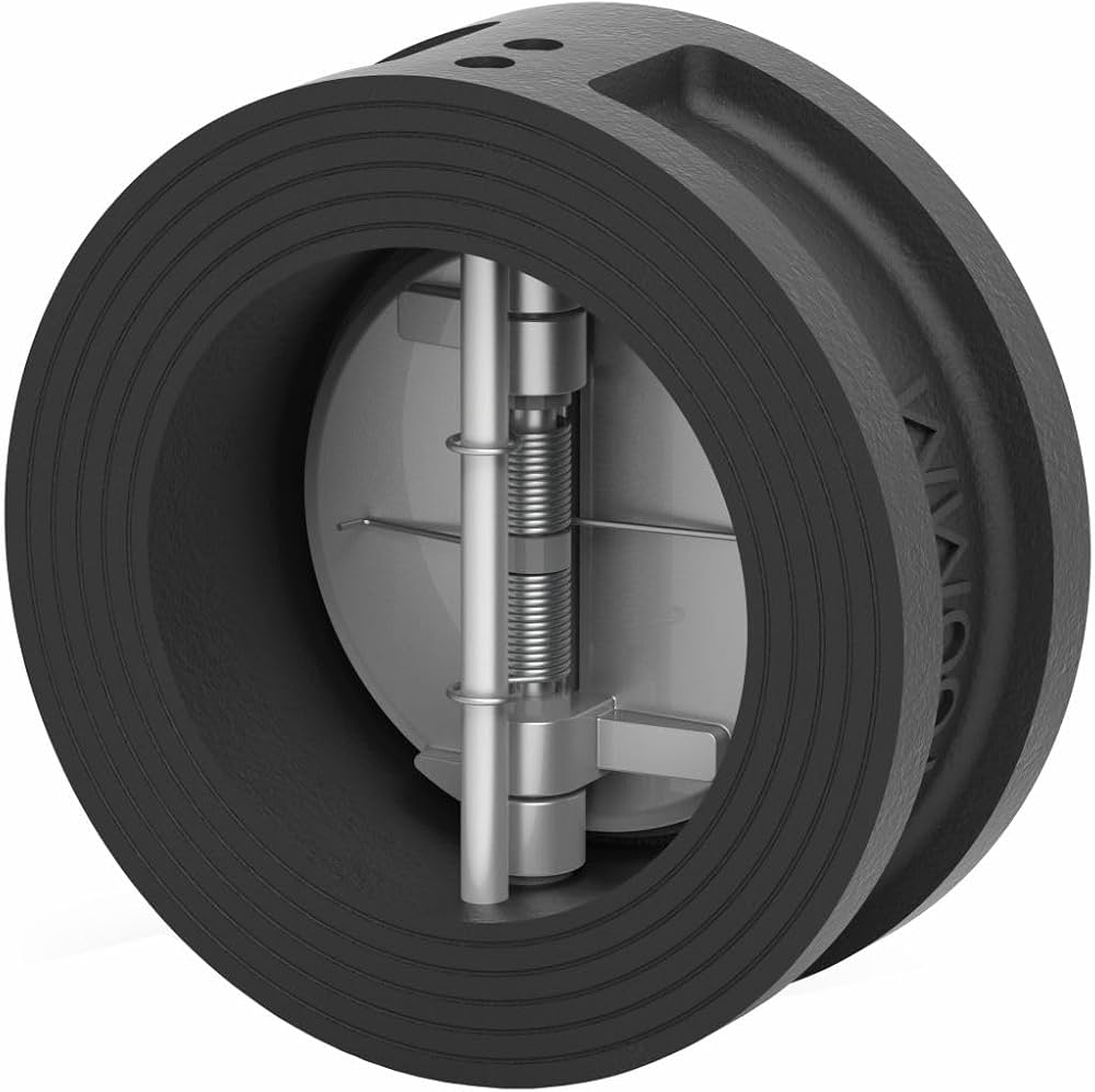 Wafer Check Valve - Cast Iron, 40 Mm - 300 Mm Diameter, Black/blue Finish | 10-16 Bar Pressure, Industrial Usage