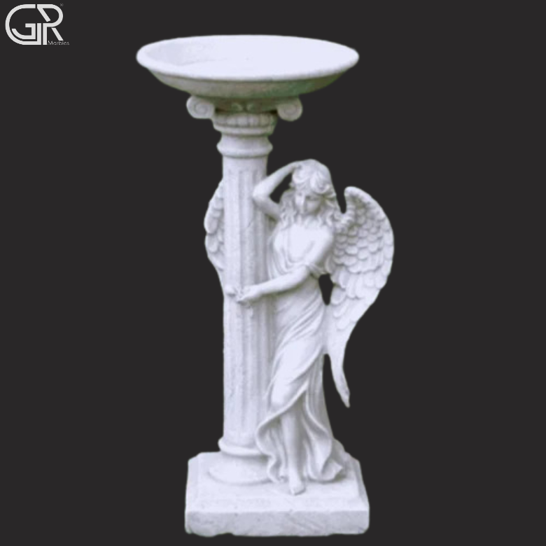 marble sculpture birdbath