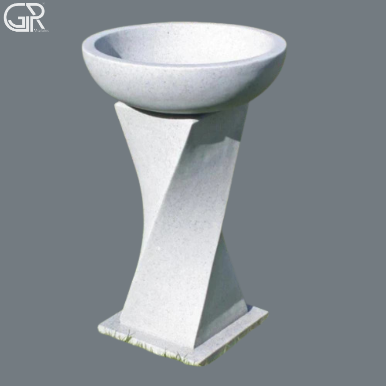 Garden Decor Marble Birdbath