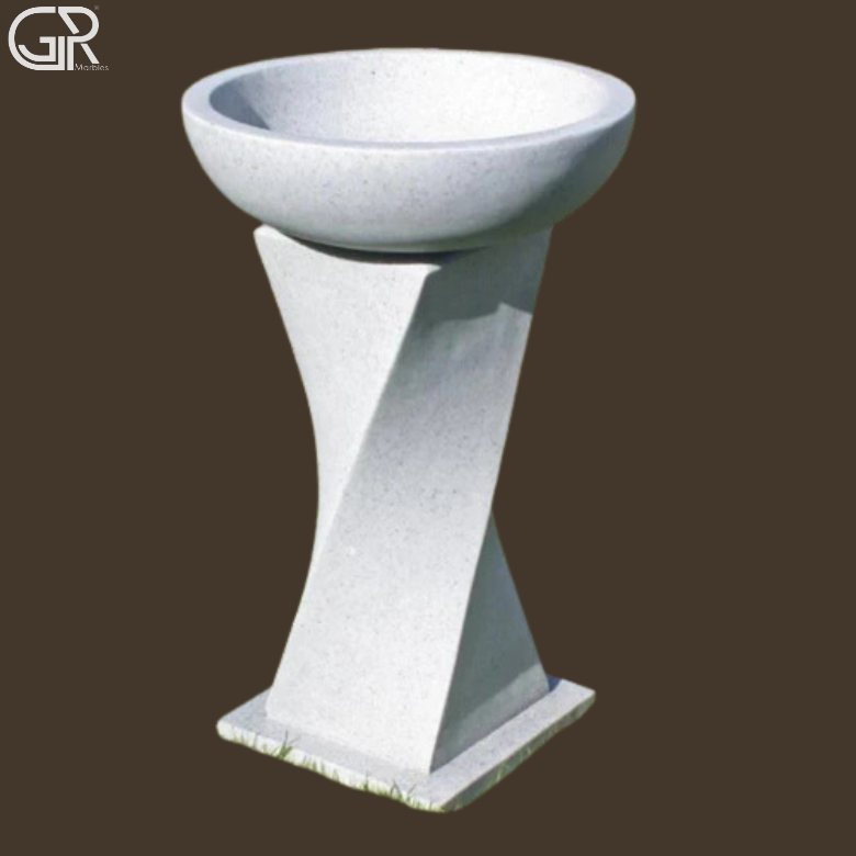 Garden Decor Marble Birdbath