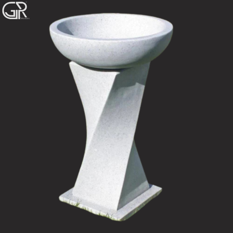 Garden Decor Marble Birdbath