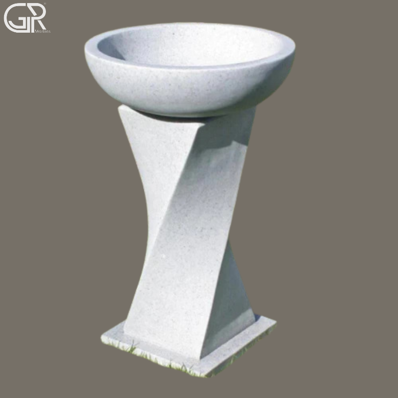 Garden Decor Marble Birdbath