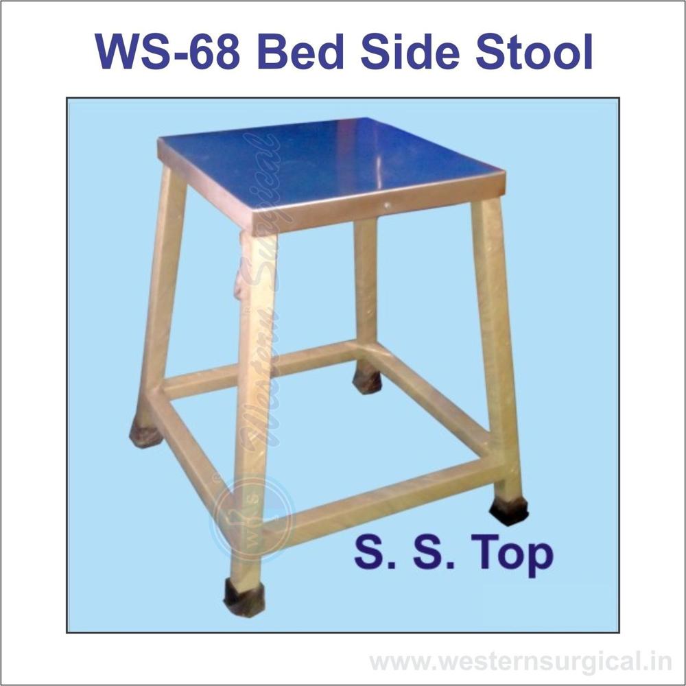 BED SIDE STOOL S.S. TOP