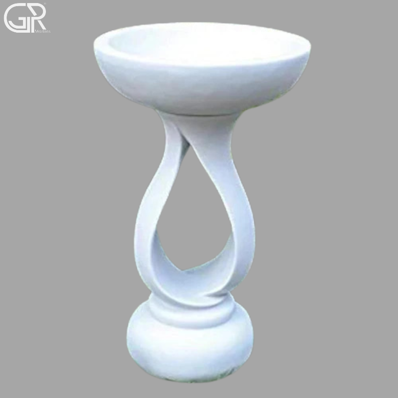 outdoor marble bird bath