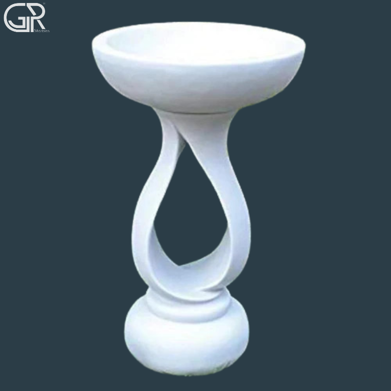 outdoor marble bird bath