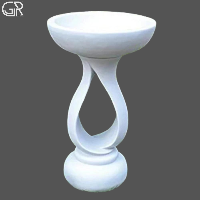 outdoor marble bird bath