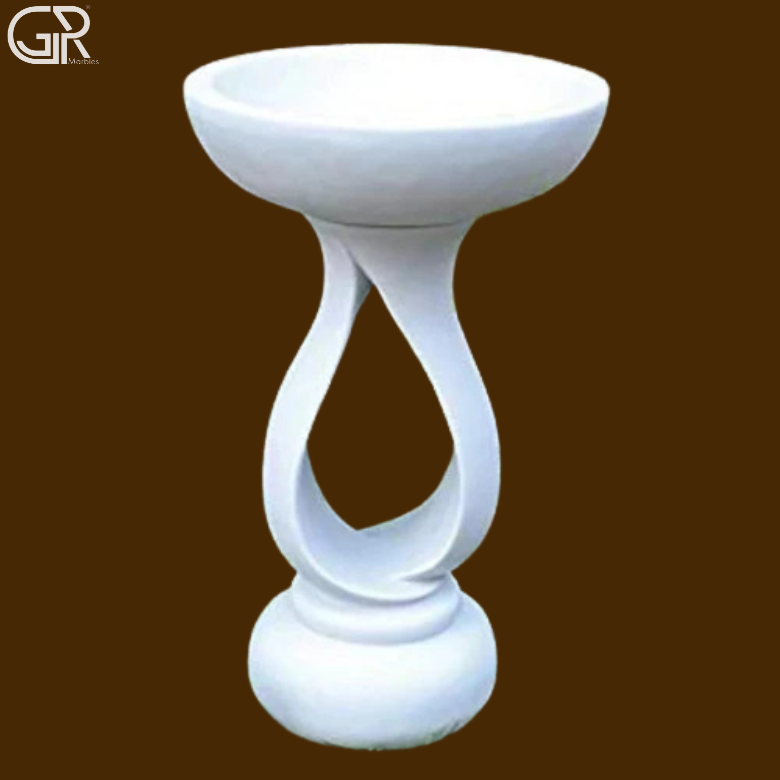 outdoor marble bird bath