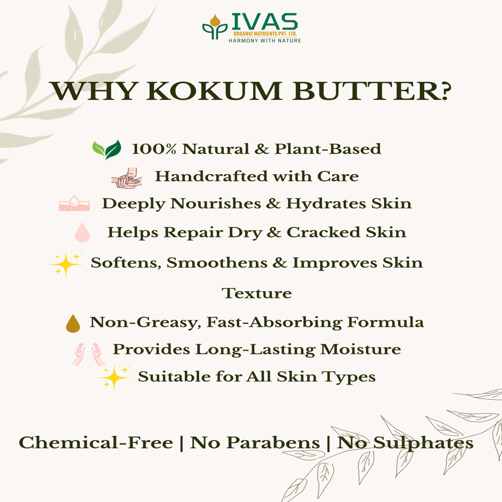 Kokum Butter Raw Natural Mutke Crayon