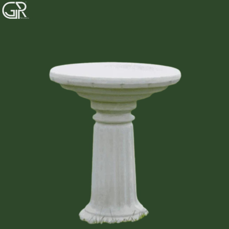 beautiful marble birdbath