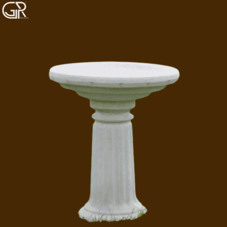 beautiful marble birdbath