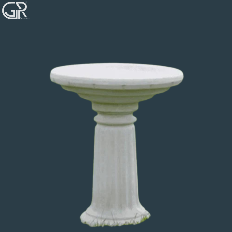 beautiful marble birdbath